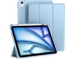 Zachte TPU iPad Air 11 inch en 10.9 inch Case - Bescherming voor M3/M2 2025/2024 en 5e/4e Generatie - Steun voor Pencil Pro en USB-C - Lichtblauw