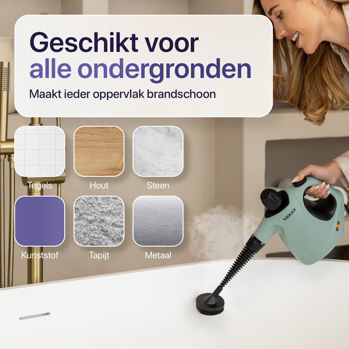 LUMAN 16 in 1 Stoomreiniger C3 - Steam Lock Functie thumbnail 3