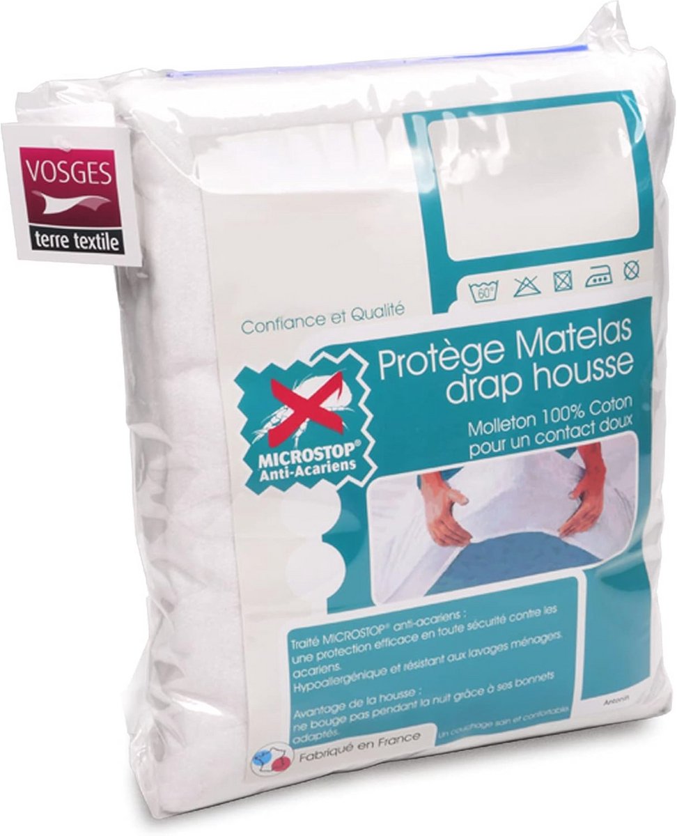 Matrasbeschermer Molton - Oplegger Matras - Matras Beschermen - Anti-Mijt Behandeling - 140 x 190 cm - Wit