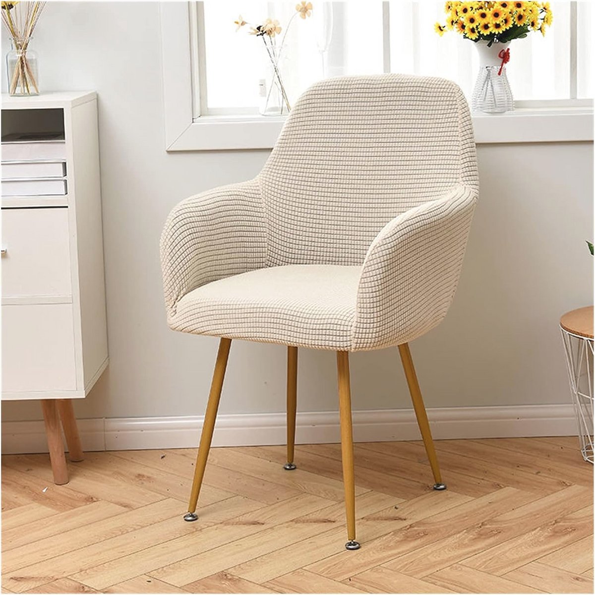 Hoes voor Eetkamerstoelen met Hoge Rug - Fluwelen, Wasbare en Waterdichte Stoelhoezen