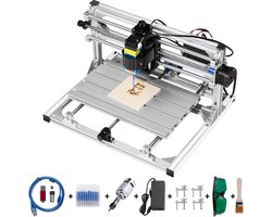 VEVOR Diy CNC Machine Kit 3018 + 500mw Grbl Controle Graveermachine 3 Axis Freesmachine voor Hout Pvb Pcb
