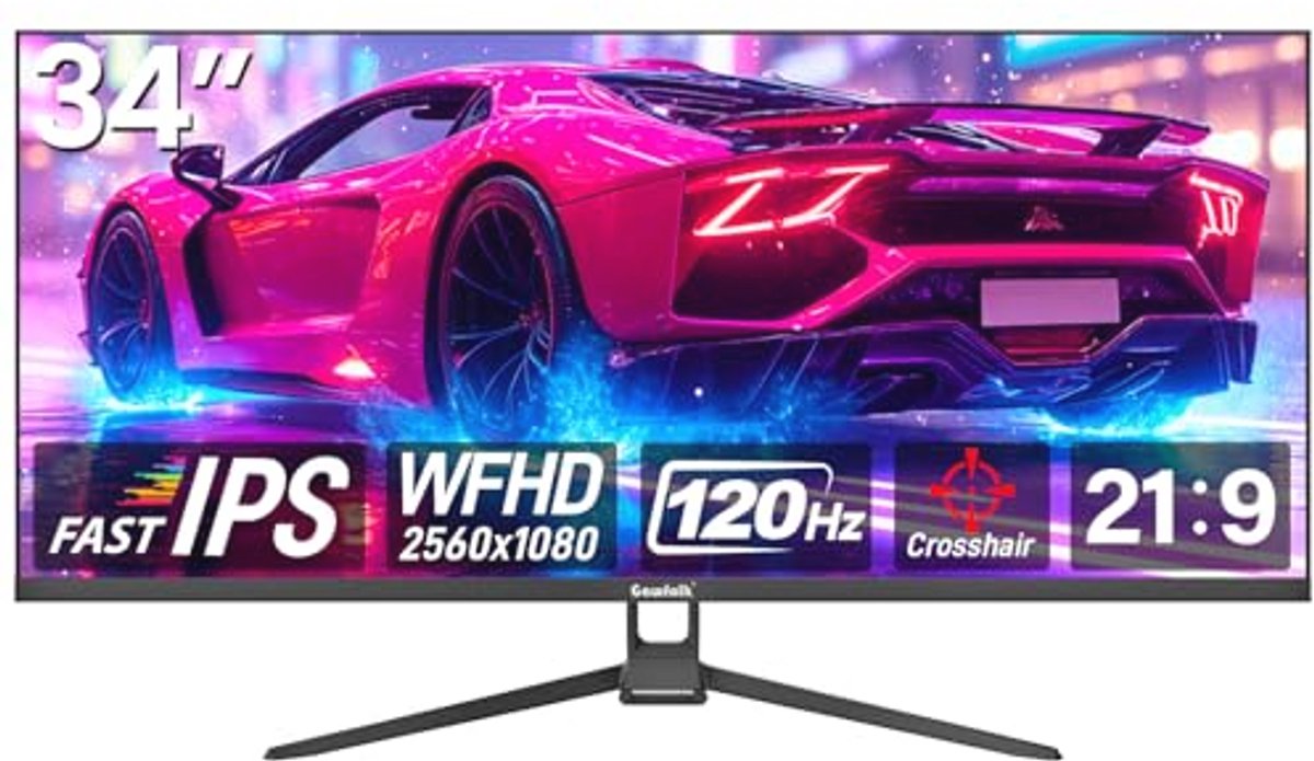 34 inch Ultrawide Monitor 2560x1080 IPS 120Hz voor PC en Gaming