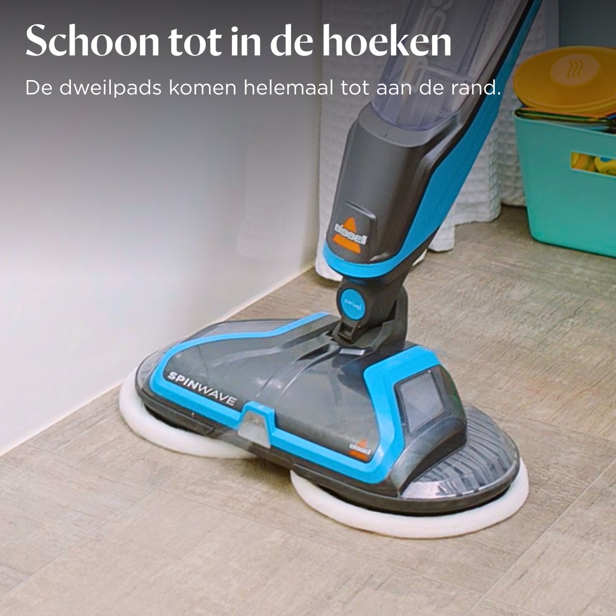 BISSELL SpinWave Elektrische Dweil met Snoer - Vloerreiniger voor Harde Vloeren - Sproeidweil met Roterende Pads - Gebruiksvriendelijke Dweilvloerreiniger - Dweilapparaat - Mop voor Harde & Houten Vloeren - Wendbaar Dweilsysteem - 20522 – foto 5