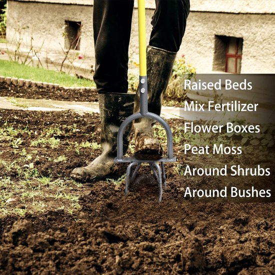Unyqoos® Complete handmatige tuinfreesset met draai- en klauwcultivator voor optimale grondbewerking van Unyqoos — afbeelding 2