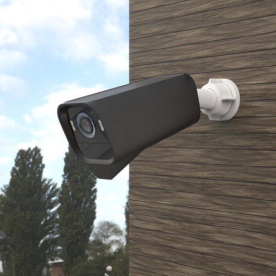Siliconenhoes - 1 Stuks - Geschikt Voor Eufy S3 Pro-Camera's - Waterdicht - Waterdichte Siliconenhoes - Bewakingscamera's - Waterdicht En UV-Bestendig - Binnen- En Buitengebruik - Zwart van Merkloos — afbeelding 3