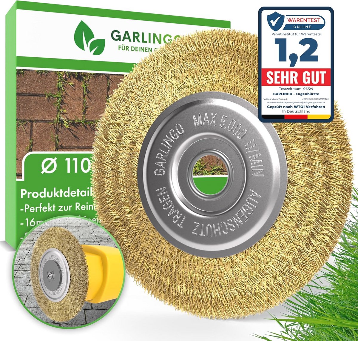 Voegenborstel voor Multibrush en andere dweilaccessoires | 10 mm breed | Onkruidreiniging | Vervangborstel