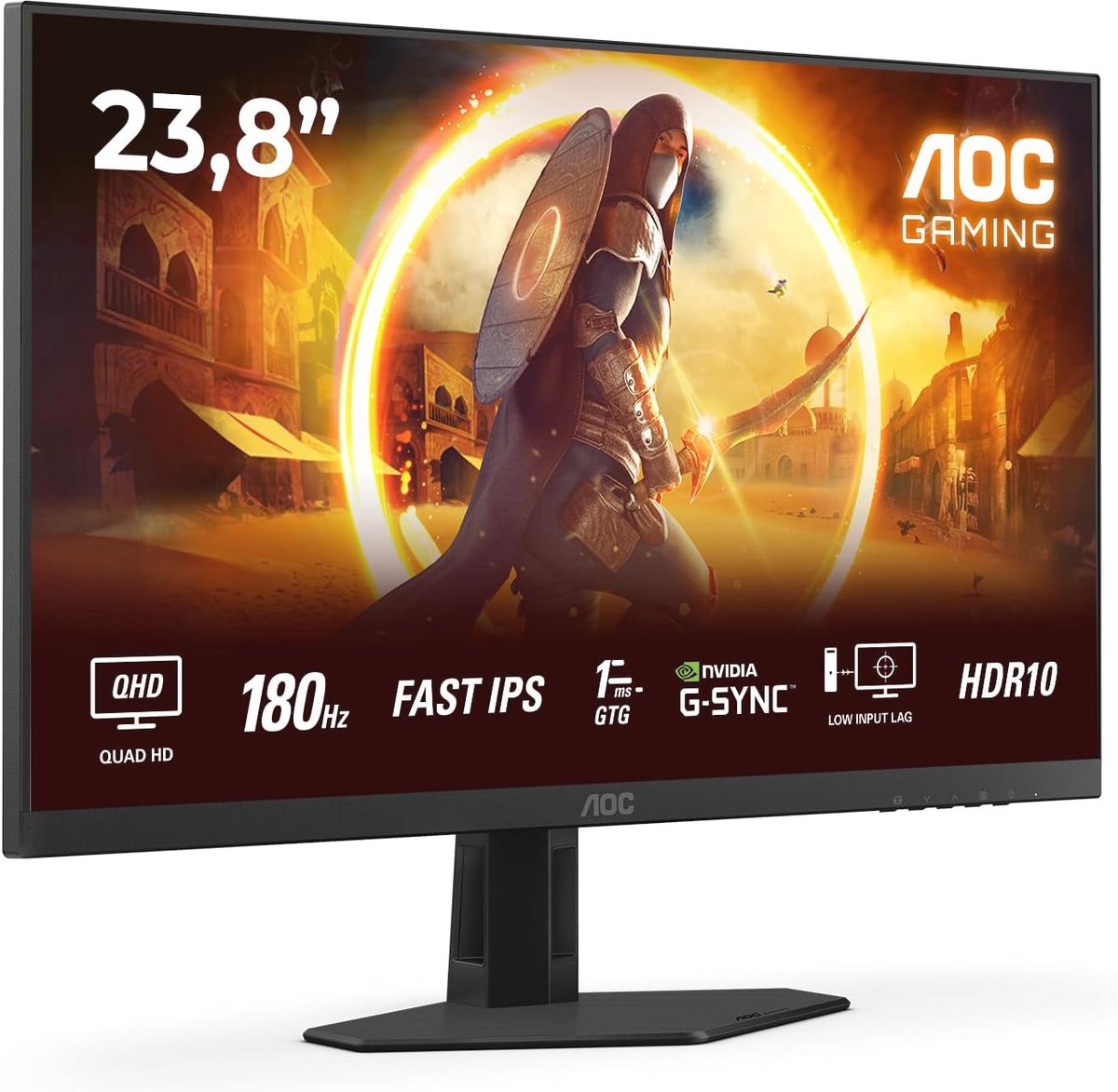 24 inch Quad HD Gaming Monitor met 180 Hz en 1 ms Reactietijd