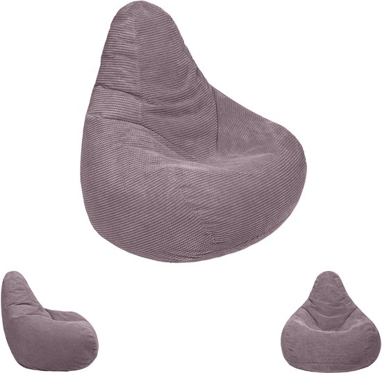 Volwassen Highback Zitzak Stoel Corduroy Stof Indoor Woonkamer Gaming Zitzak Ligstoel met Ergonomisch Ontwerp