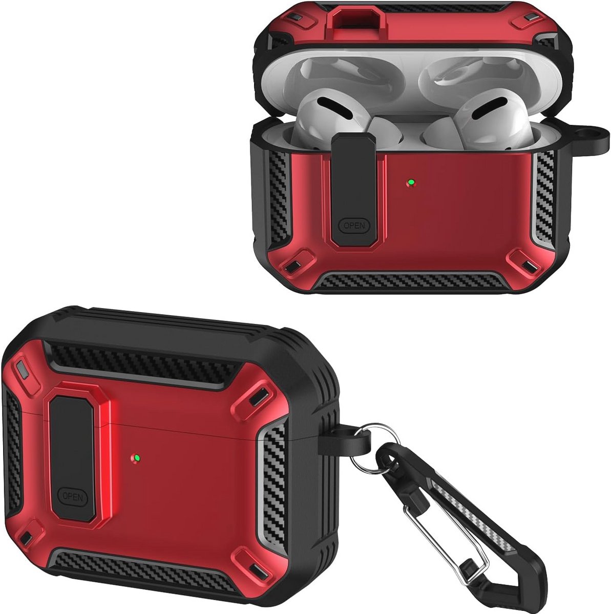 Hoesje voor AirPods Pro 3 - Schokbestendig en Krasbestendig, Militaire Kwaliteit Bescherming - Rood