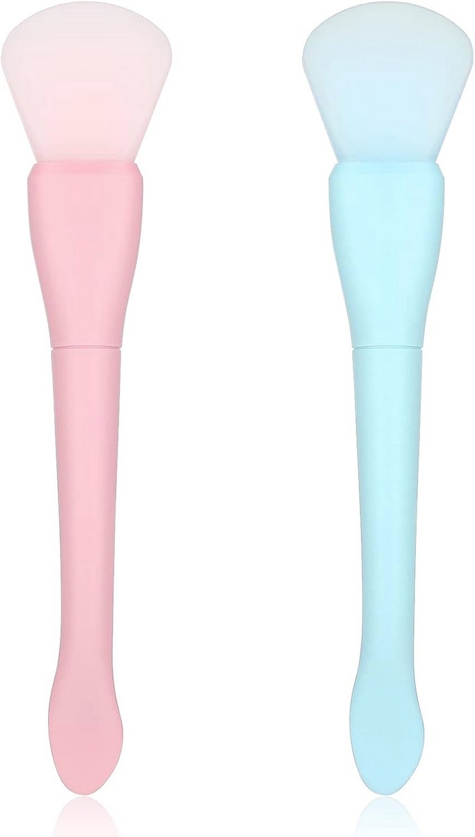 2-Delige Siliconen Gezichtsmasker Borstel Set - Flexibele Applicator Voor Huidverzorging en DIY Behandelingen