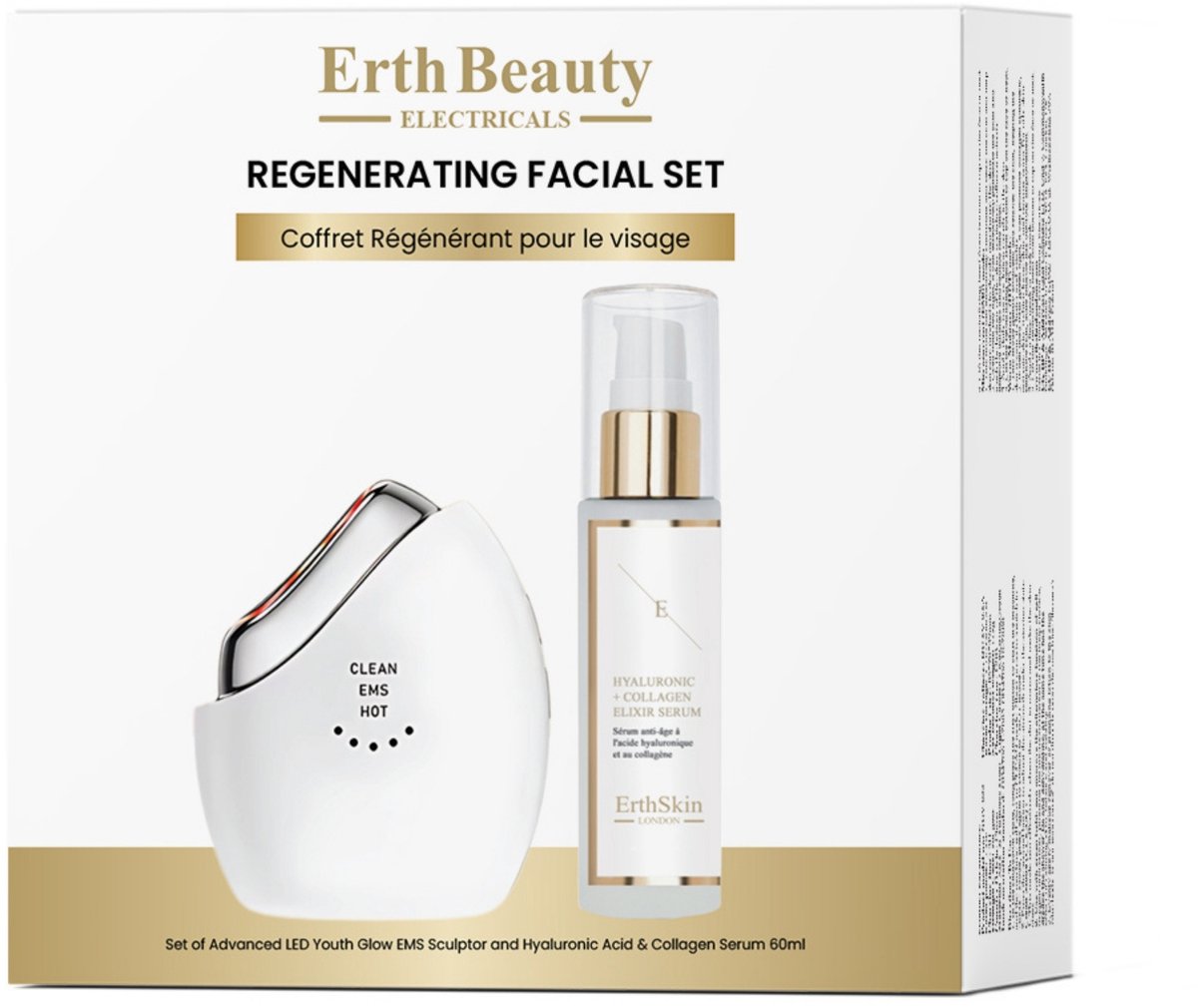 ErthSkin London Regenererende Gezichtsset + LED & HA Serum