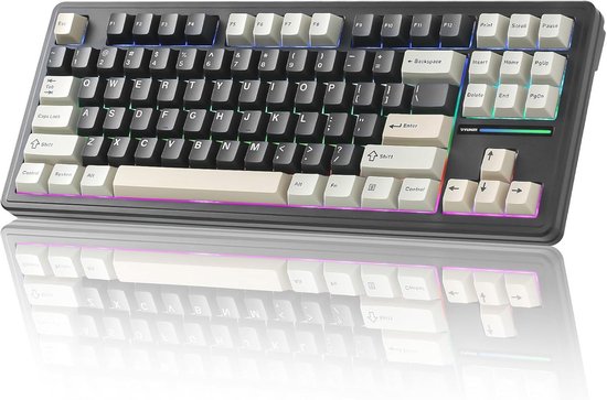 Yunzii AL80 - Zilver - Aluminium Mechanisch Draadloos Toetsenbord - 75