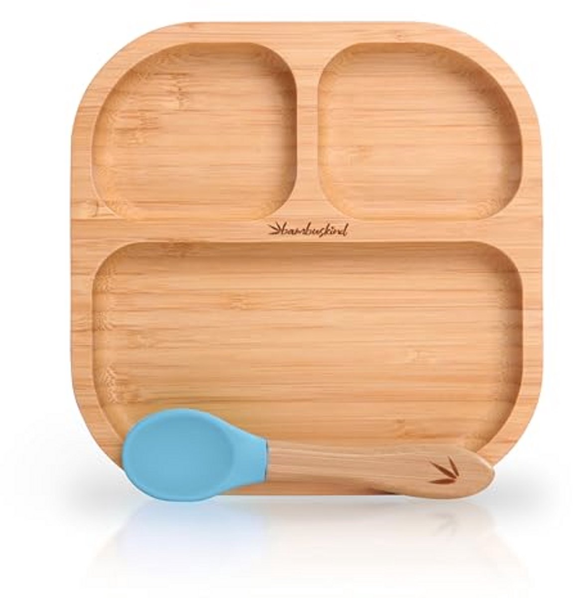 Antislip Bamboe Kinderbord met Zuignap en Receptenboek - Eetset voor Baby's