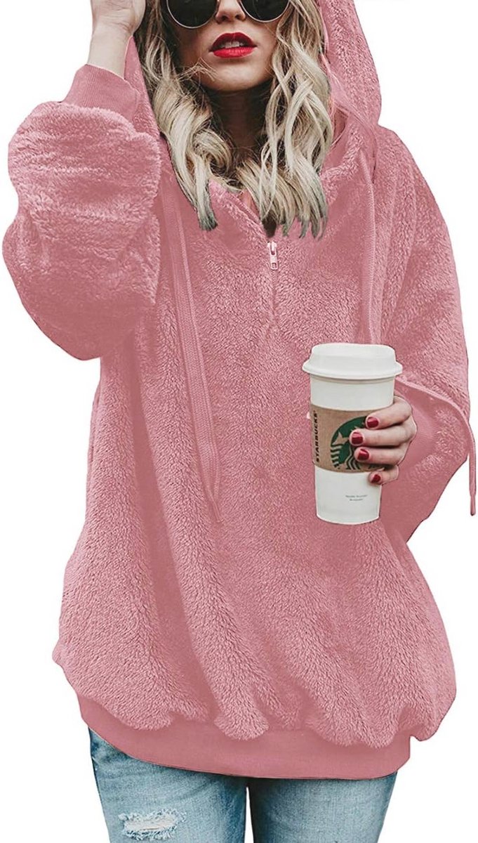 Heren Dames Hoodie Capuchonpullover Teddy Fleece Sweatshirt