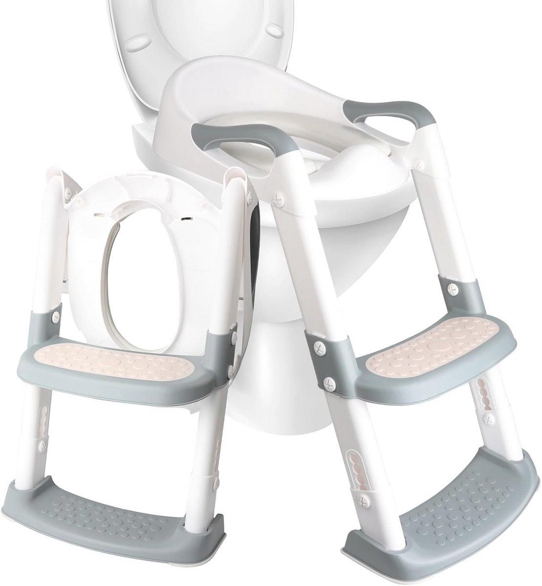 Toiletbril voor kinderen met trap - 2-in-1 toilettrainer voor jongens en meisjes