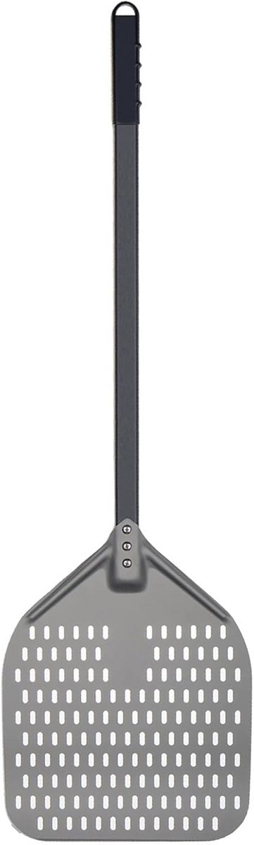 Geperforeerde Pizzaschep van Aluminium - 30 x 120 cm, Ovenveilig, Inclusief Handgreep