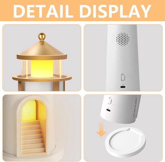 Bluetooth nachtlamp met muziek en afstandsbediening - Maanlichtprojector voor kinderen — afbeelding 5