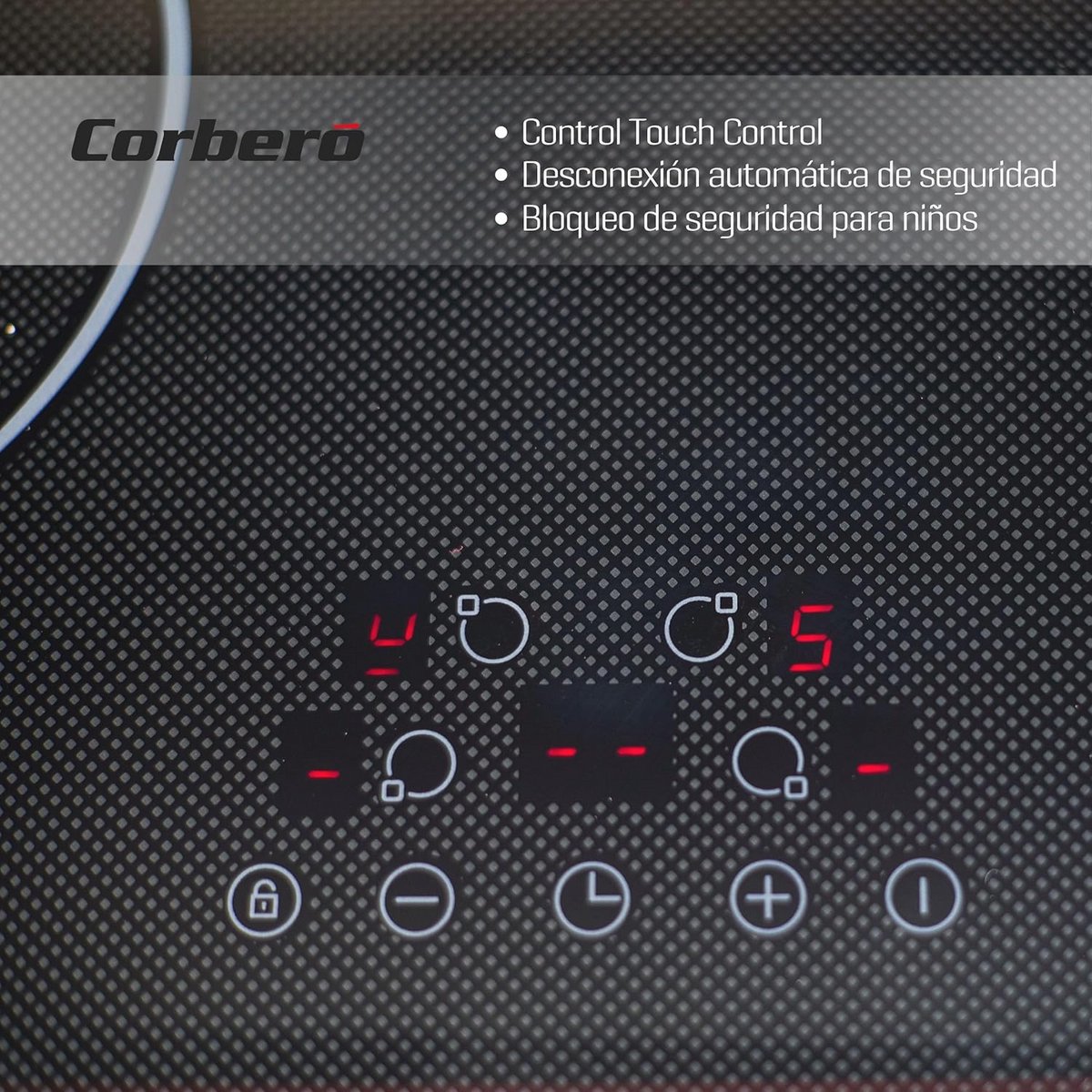 Inductiekookplaat 4 zones 6000W met touchbediening en veiligheidsfuncties