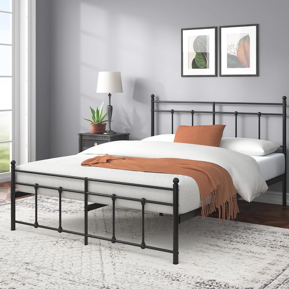 Metalen Bedframe 180 x 200 cm - Super Kingsize Hoogte 31 cm - Stijlvol en Duurzaam Design