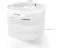 Cheerble Drinkfontein voor Katten - Elfin E1 Lite - 2L Waterfontein & Kattenbak, Ultra Stille Huisdieren Drinkfontein met MagDrive™ Technologie, Actief Koolstoffilter, Doorlopende Stromingsmodus