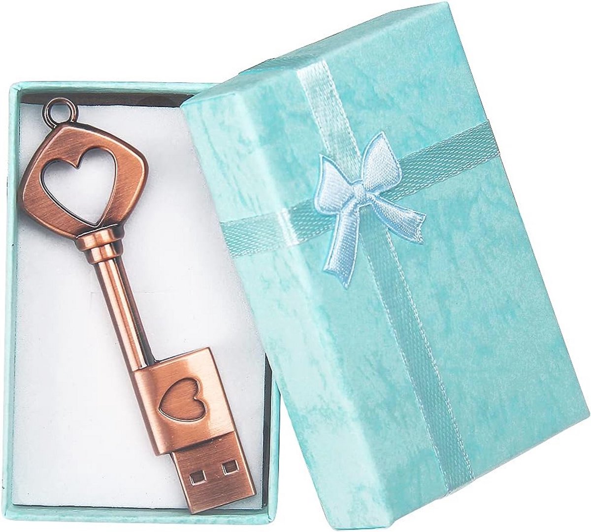 BorlterClamp 64GB USB Flash Drive Key Shaped USB Stick with Gift Box Cute Memory Stick