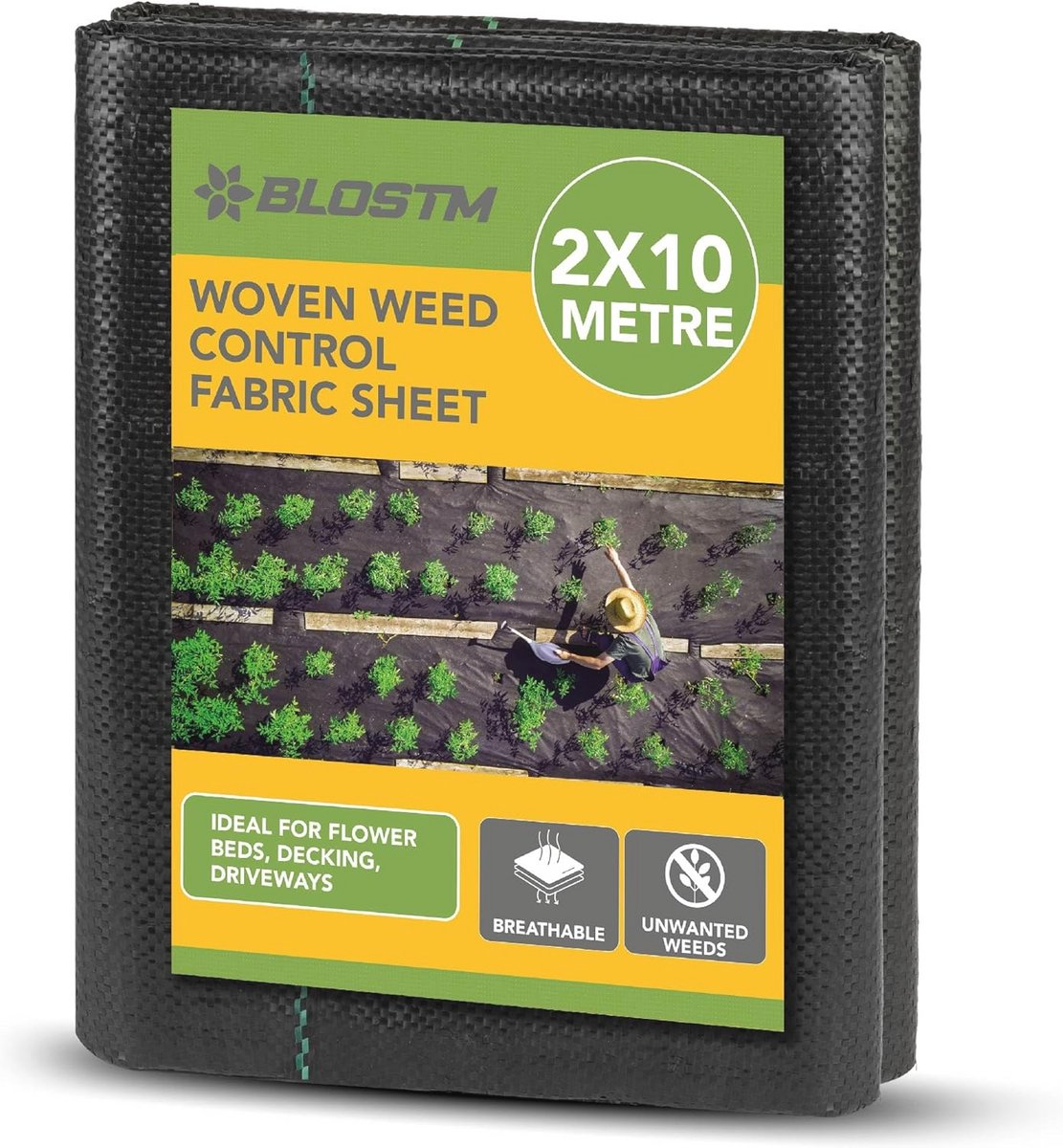 Geweven Onkruidbestrijdingsmembraan - Heavy Duty Tuinmembraan voor Grind en Grasonderlaag - UV-gestabiliseerd