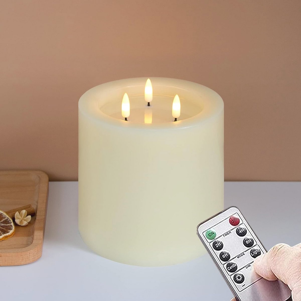 Vlamloze Pijlerkaarsen met Afstandsbediening en Timer - Ivoor LED Flikkerende Kaarsen voor Huisdecoratie