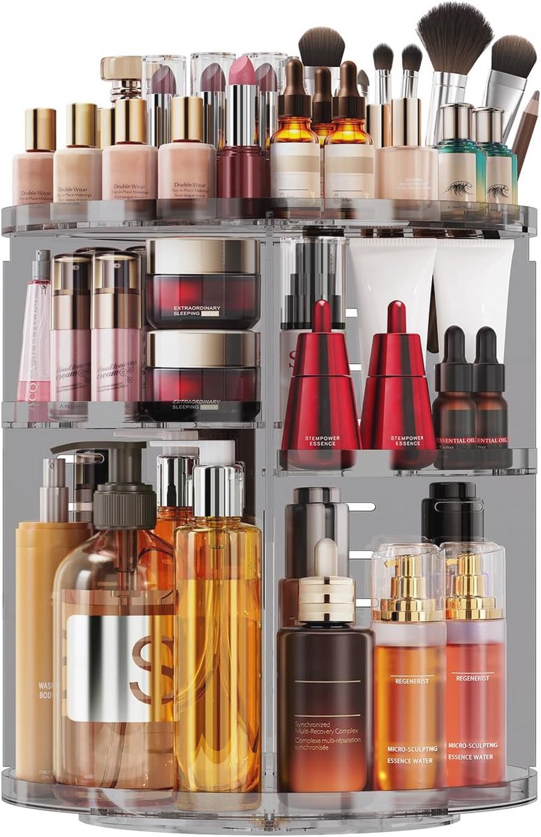 Make-up Organizer met 9 Verstelbare Niveaus en 360 ° Rotatie