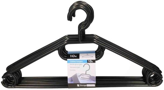 Zeller Mobiele kledingkast met 10x kleding hangers - enkele stang - kunststof - grijs - 50 x 160 x 75 cm van Zeller — afbeelding 2