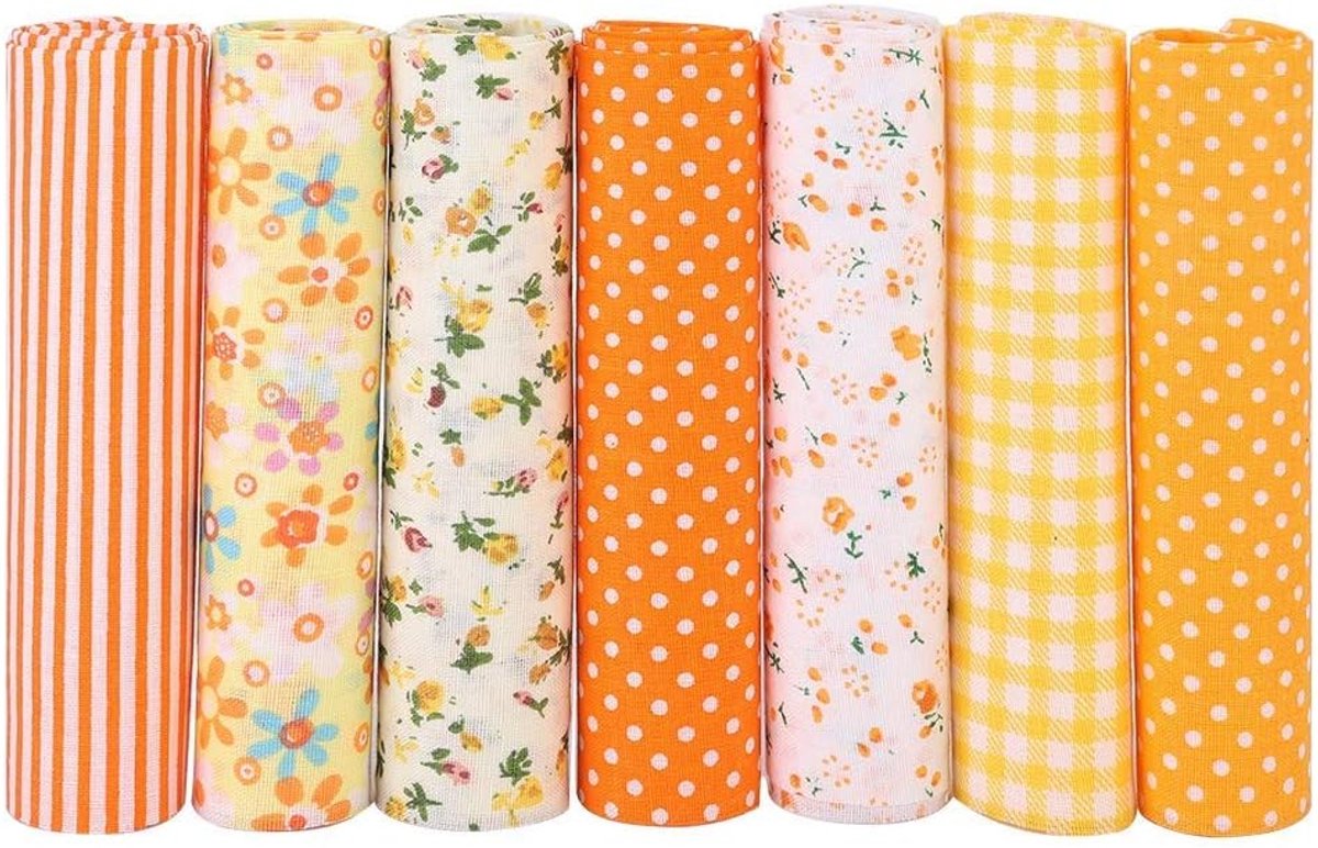 Different Pattern Patchwork Fabric - Cotton Yellow Batiks - Sewing Scrapbooking Quilting Artcraft - DIY Wallet Pillowcase - 50 * 50cm - Geel
