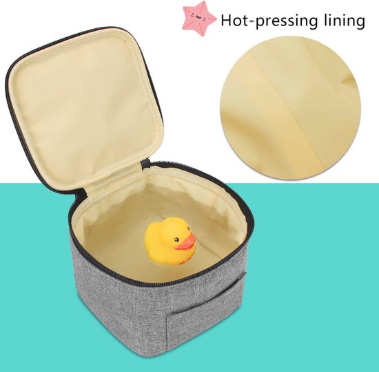 Koeltas voor moedermelk - Lekvrije tas voor 4 babyflessen (150 ml) - Grijs — afbeelding 3