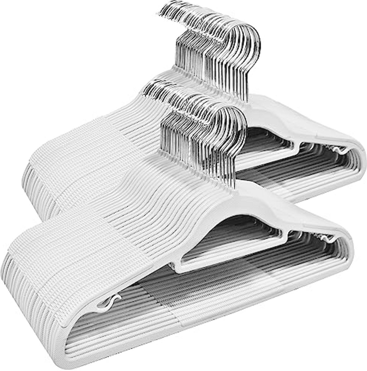 Kleerhangers van kunststof - 50 stuks - Duurzaam en Ruimtebesparend met Antislip Design