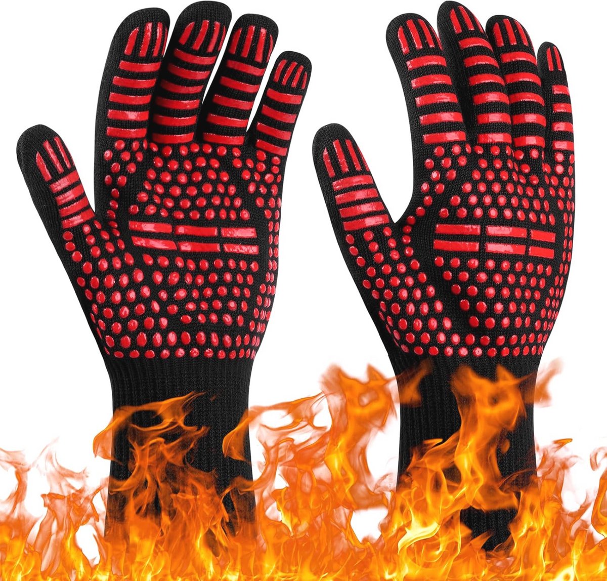 Hittebestendige Grillhandschoenen - 800°C Ovenhandschoenen voor Koken en Grillen