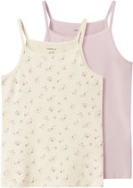 NAME IT - NKFSTRAP TOP 2P FLOWER NOOS - Meisjes - Onderhemden