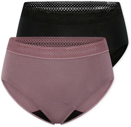 Schiesser 2PACK Culotte menstruelle rétro - Schiesser Care Culotte femme - noir/mauve