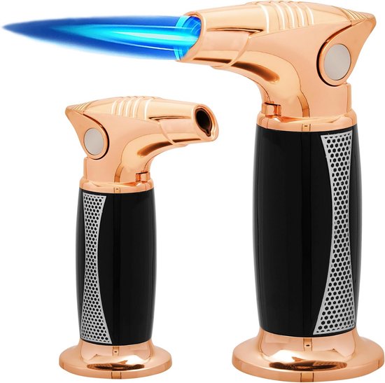 Puissant Chalumeau Butane Rechargeable Avec Flamme R glable Et Verrou 
