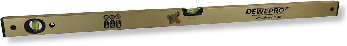 Aluminium Waterpas 100cm - Hoge Precisie met 2% Hellingslibel