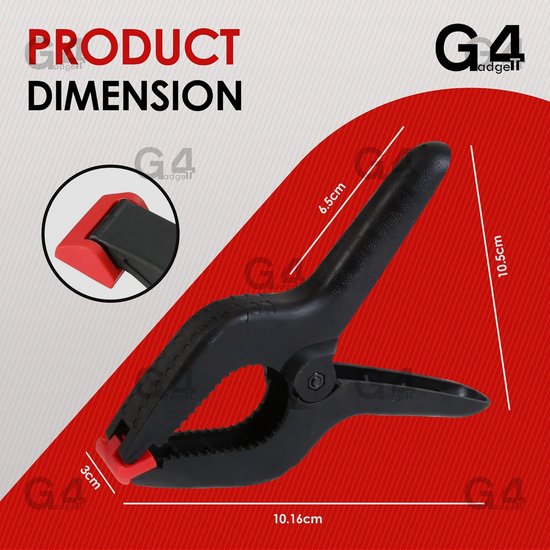 Nadinsta 8-delige Veerklemmen Set - 3/4/6 Inch Heavy Duty Nylon Klemmen Voor Houtbewerking En Doe-het-zelf Projecten