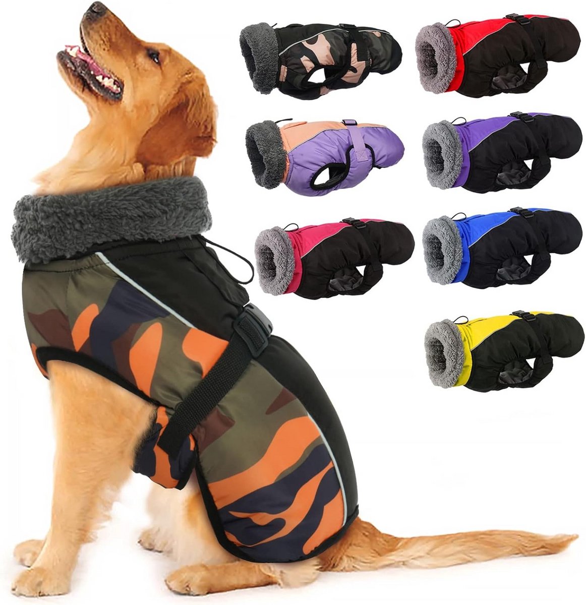 Extra Warme Hondentrui met Fleece en Reflectoren voor Loopjes in de Kou