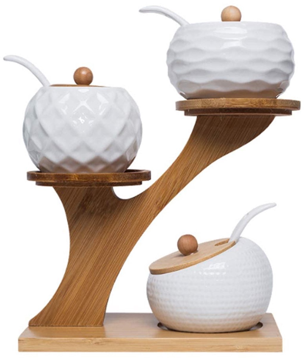 Stunq® Keramische kruidenhouder - voedselveilig keramiek - set van 3 - elegant ontwerp
