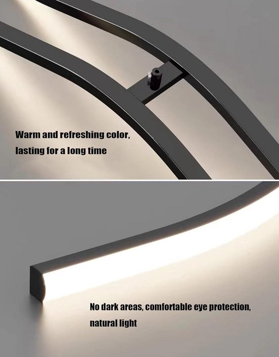 Moderne Suspensie Led Aluminium Kroouchter, 20 40 60 Cm, Zwart, 76W In De Vorm Van Een Cirkel Van 3 Ringen