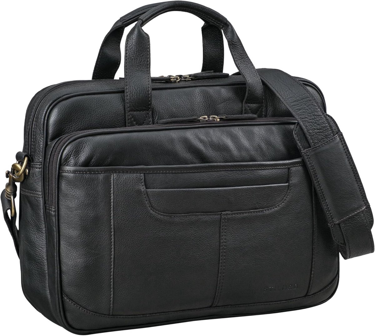 Leren Aktetas Schoudertas voor Heren en Dames 15.6 - 16 Inch Laptop/Notebook