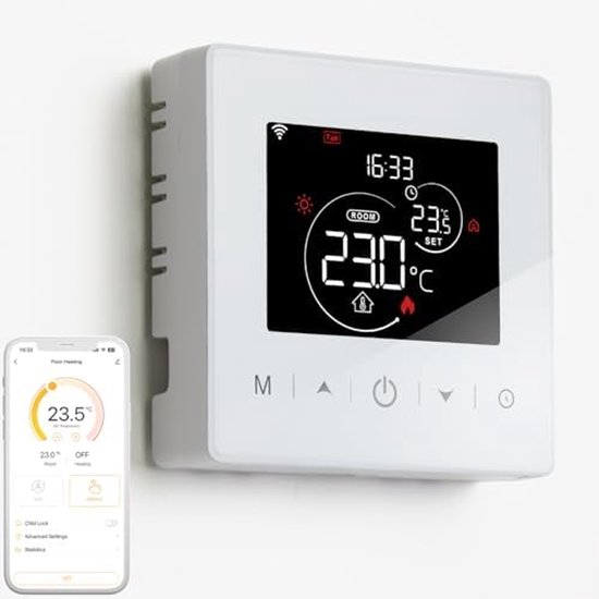 Slimme thermostaat – Programmeerbare kamerthermostaat – Draadloze