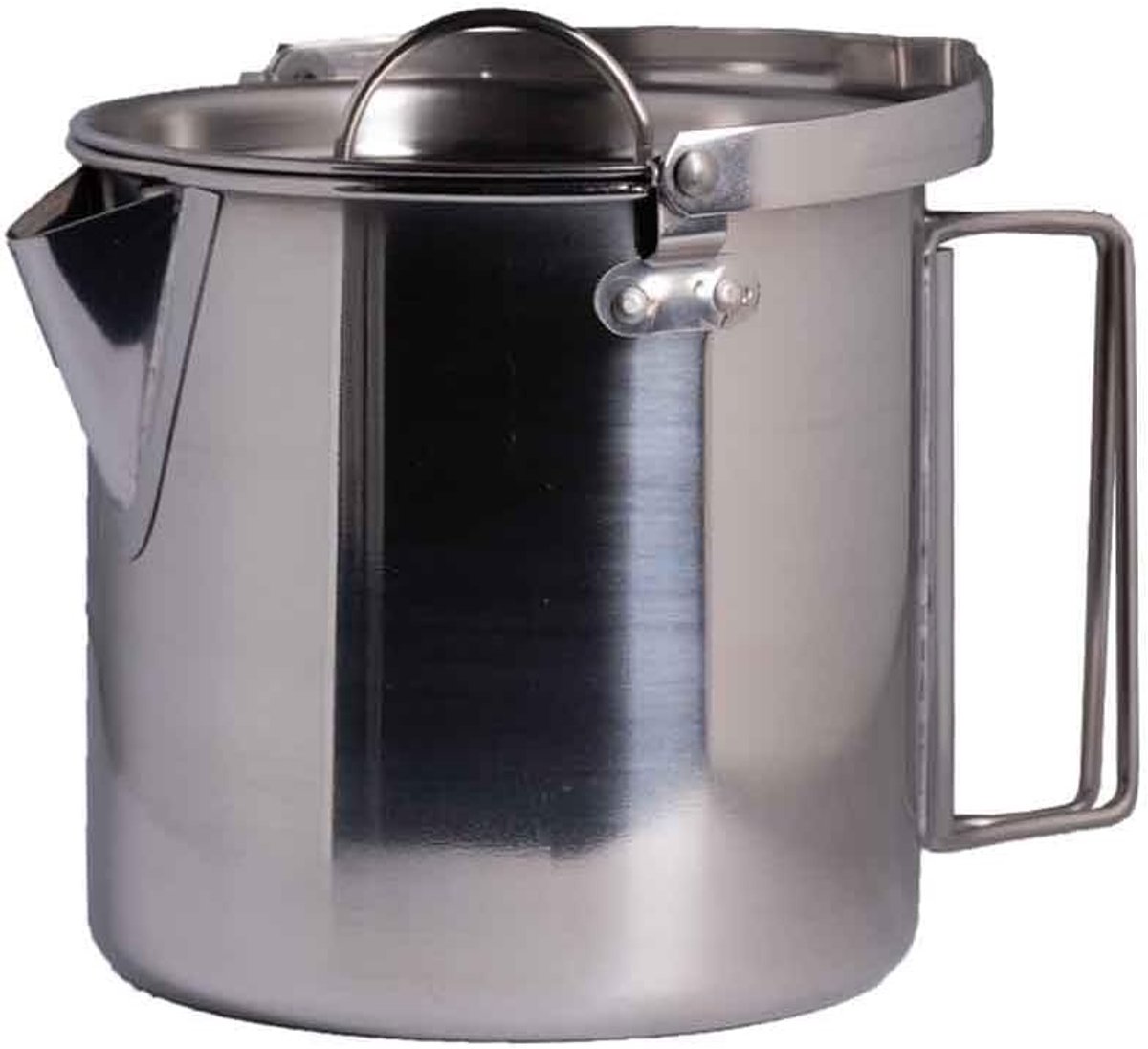 Mil-Tec Roestvrij Stalen Outdoor Waterkoker 700ml - Zilver