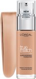 L'Oréal Paris True Match foundation in een medium bruine tint met een swatch.