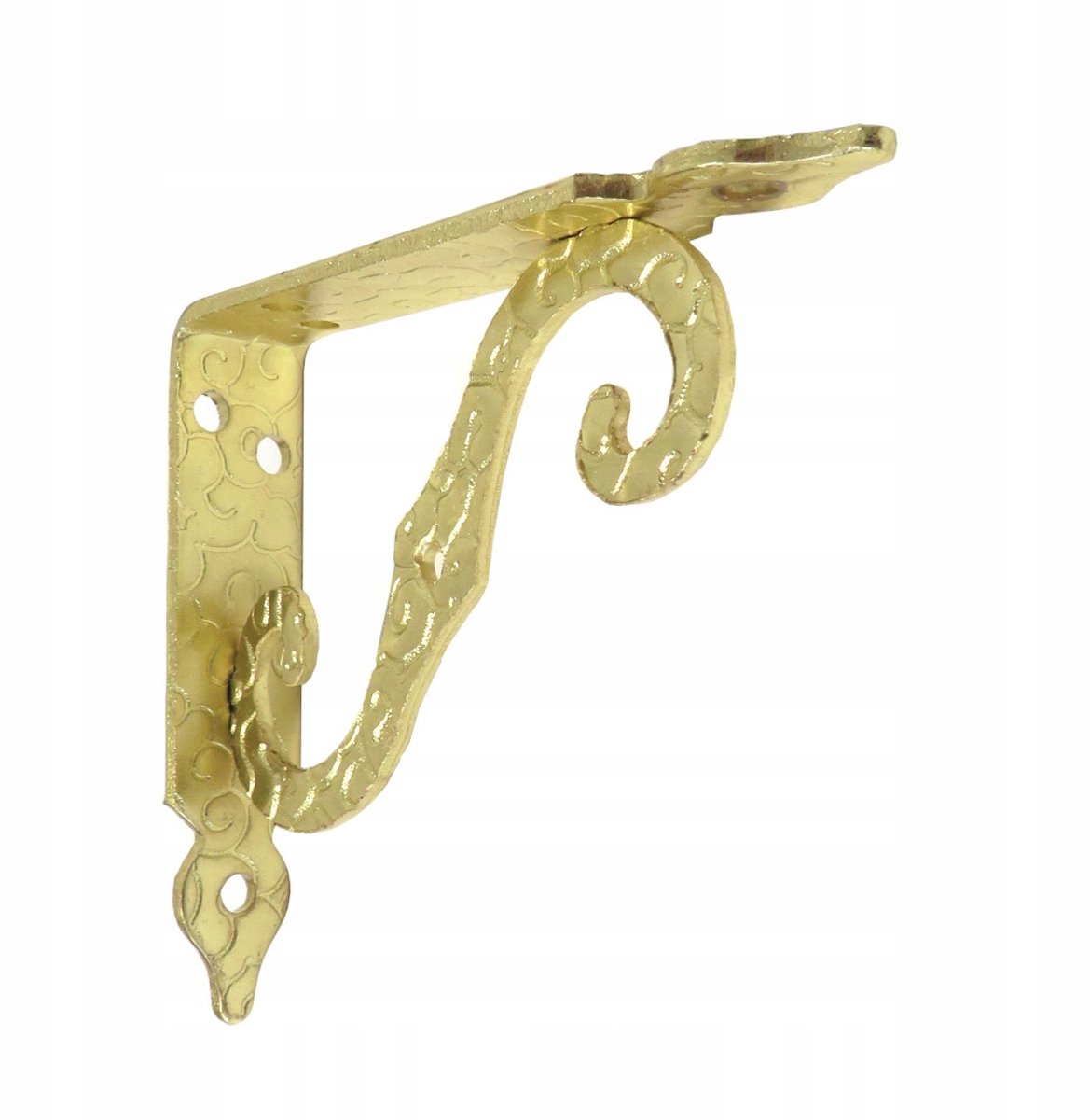 Gouden Sierlijke Plankdrager 10x9cm Model 2 - Stijlvol en Stevig