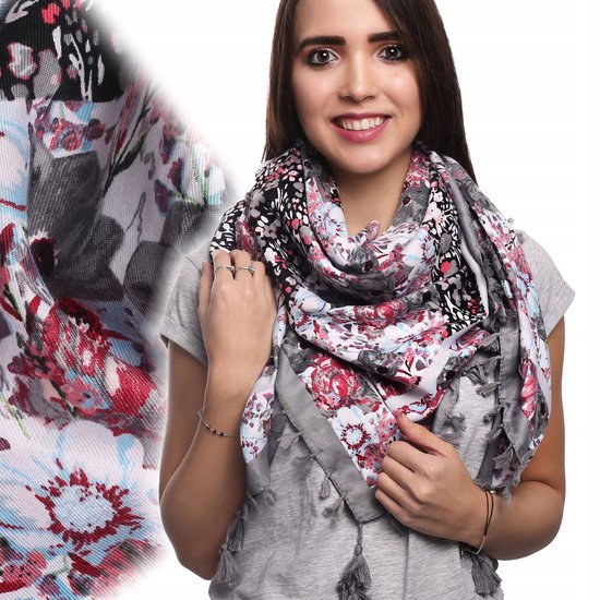 10 verschillende zijden sjaals voor dames, veelzijdig bruikbaar, bloemenpatroon, satijn, halsdoek, hoofddoek, band, sjaal, pakket, haarband, strik, 100 x 4 cm, Meerkleurig, Eén maat
