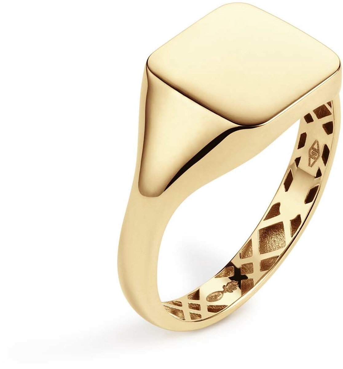 Glow 214.212066 Heren Ring - Sieraad - Zegelring - 14 Karaat Goud