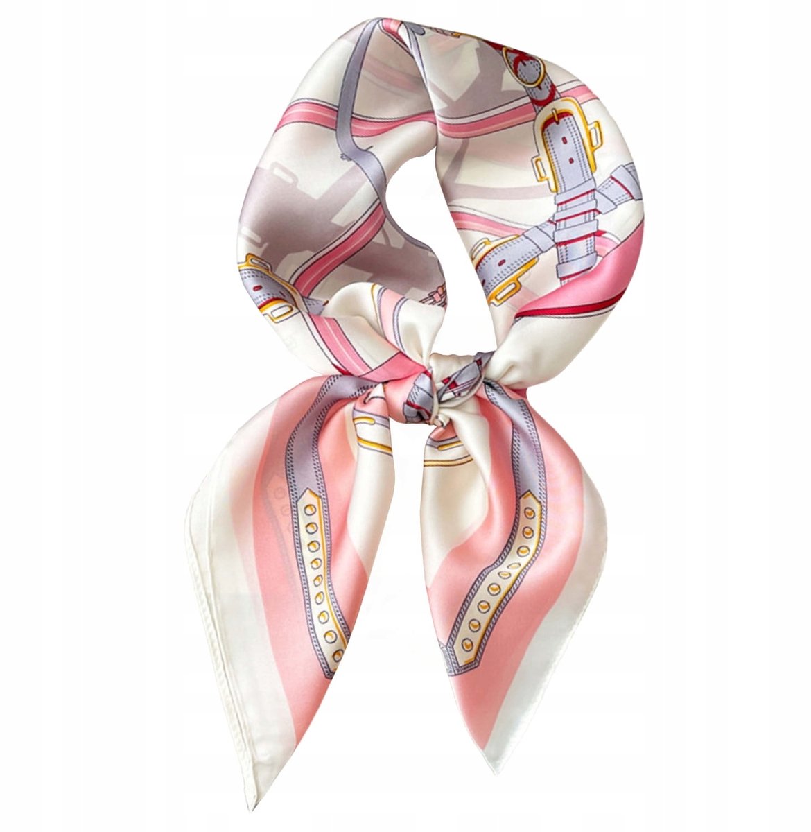 Merkloze Satine Dames Aasjka 70x70cm - Roze met Ruiter Motief