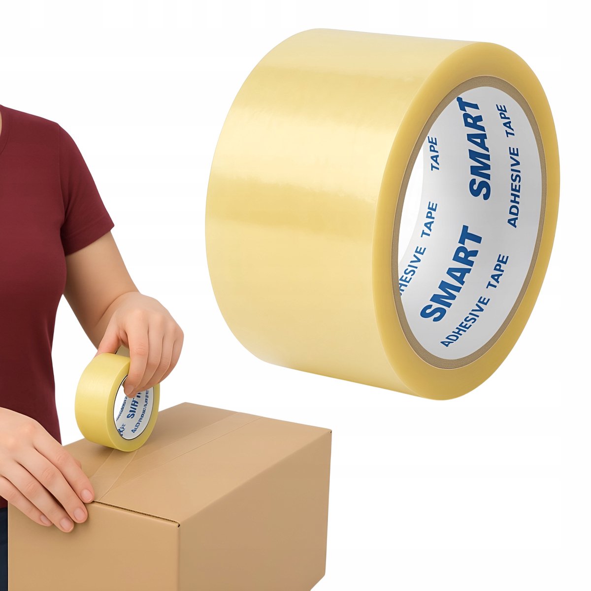 SMART Acryl Pakband Transparant 48mm x 45m - Sterk en Duurzaam